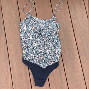 Abercrombie and Fitch spaghetti strap floral bodysuit